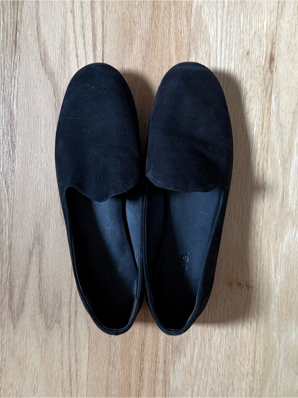 Vince Black Suede Slip-On Loafers US 7
